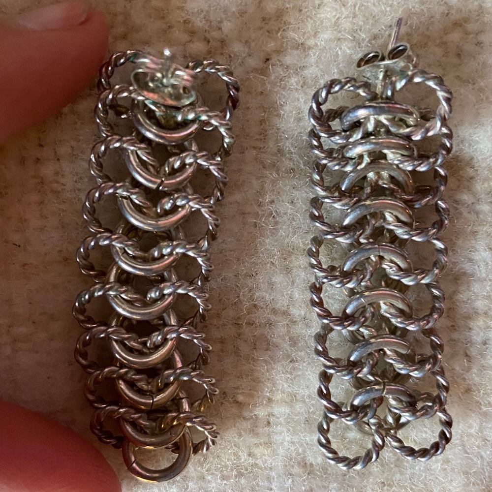 TAXCO silver earrings hand-crafted